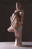 Sculpture cubiste musicien Accordéoniste